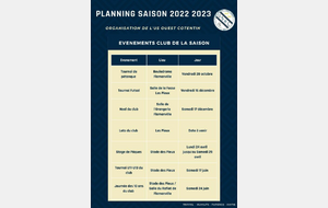 Programme des évènements club de la saison 2022 2023🔴🔵